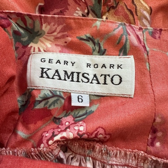 Vintage 1980s Geary Roark for Kamisato fit and flare floral dress - Picture 3 of 9
